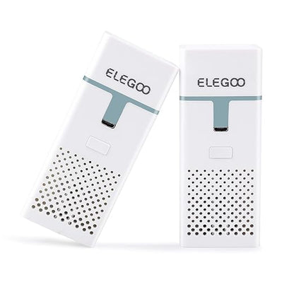 ELEGOO 2PCS Mini Air Purifier with Activated Carbon Filter and Universal Adaptor for LCD/DLP/MSLA Resin 3D Printer