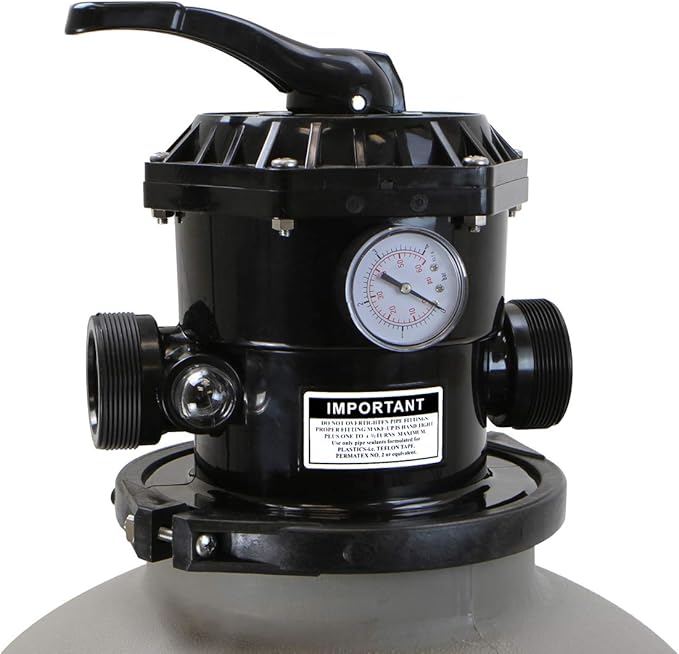 XtremepowerUS 16" Above Inground Swimming Pool Sand Filter System 7-Way Port Valve Pool Filter 21,000 Gallons