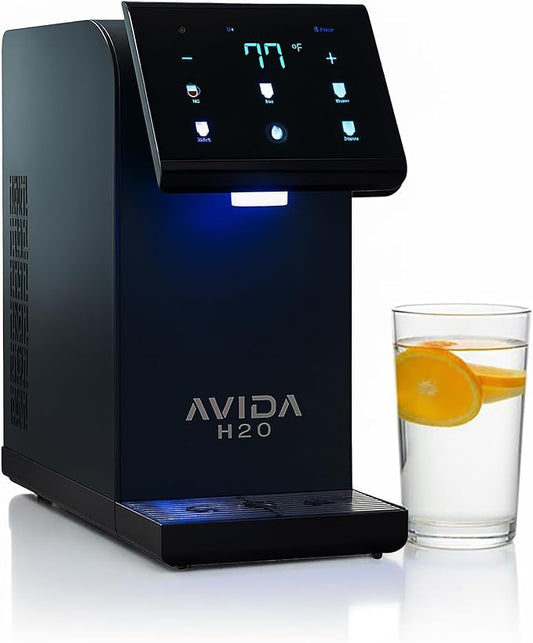 Ultra Instant Hot & Cold Water Dispenser - Bottleless Water Dispenser Countertop, Full Installation Kit, Quiet Multi-Stage Filtration + UV Sterilization - Black