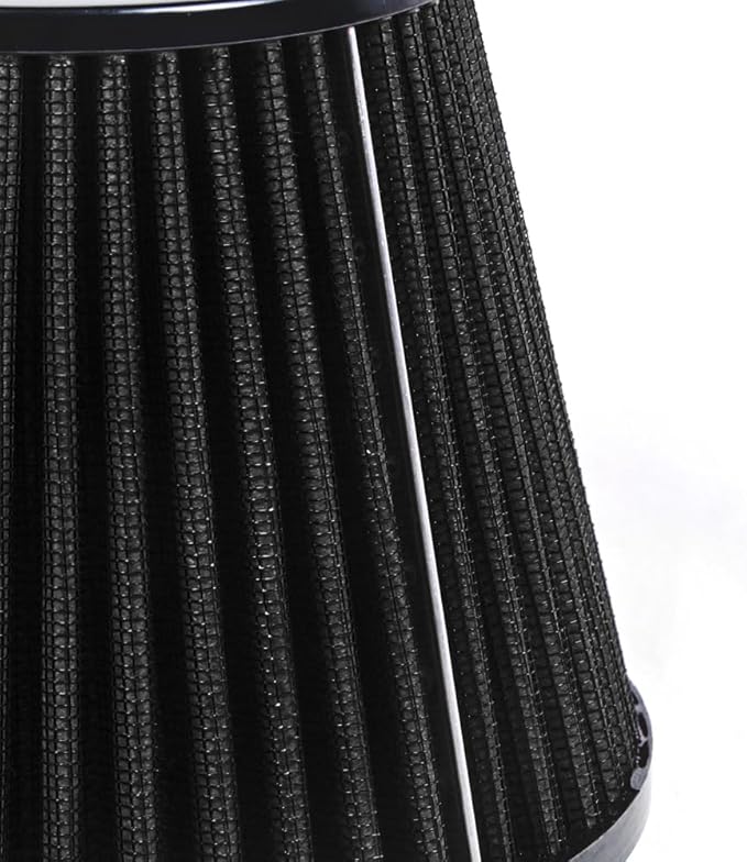 KYOSTAR Universal 6" (152mm) High-Flow Air Filter, Reusable Cone Cold Air Intake, High Performance, Washable, Clamp-On Car High Flow Air Kit, Flange Diameter: 6 Inch, Filter Height: 6.2 Inch, Black