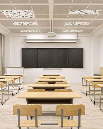 Fluorescent Light Covers for Ceiling Lights Desert Camel Magnetic Light Filters 2 Pack 4x2 ft Bohemian Southwest Date Trees Ceiling Lights Cover for Classroom Office School Home Drop Lamp Decor