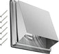Upgraded 4" Stainless Steel 304 Dryer Vent Cover Outdoor - Rubber Cushioned Non-Return Flap (Noise Reduction) Air Vent with Built-in Fly Screen & 6 Screws for Bathroom Exhaust Vent Office Home