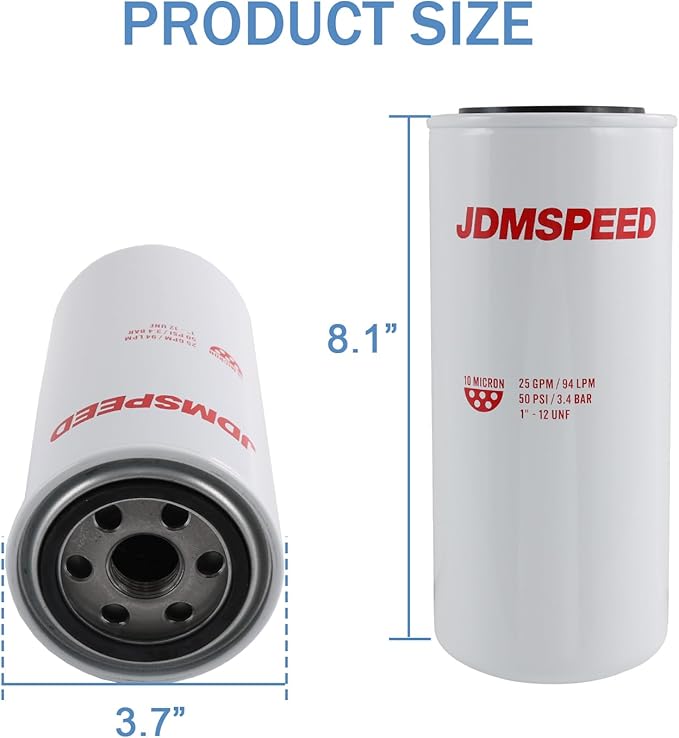 F1810PM0 Fuel Filter Element Spin-on Particulate Replacement for 1200KTG9075 Filter Head 25 GPM 1-12 UN 10 Micron Carbon Steel Canister