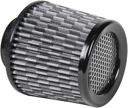 KYOSTAR Universal 3" (76mm) High-Flow Air Filter, Reusable Cone Cold Air Intake, High Performance Clamp-On Car High Flow Air Kit, Flange Diameter: 3 Inch, Filter Height: 6.4 Inch, Carbon Fiber Pattern