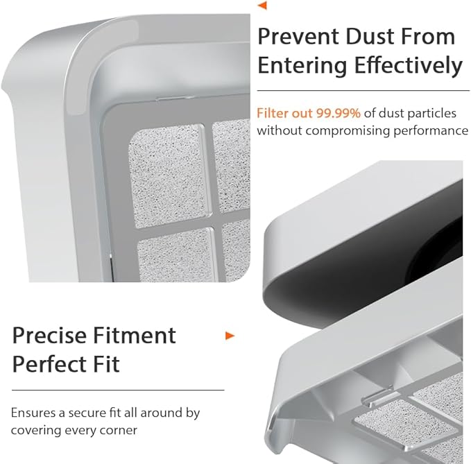IFCASE Desktop Dust, Air Filter Stand for Mac Mini 2010-2023 M1 M2 Pro, Mac Studio M1 M2 Max/Ultra (Silver)