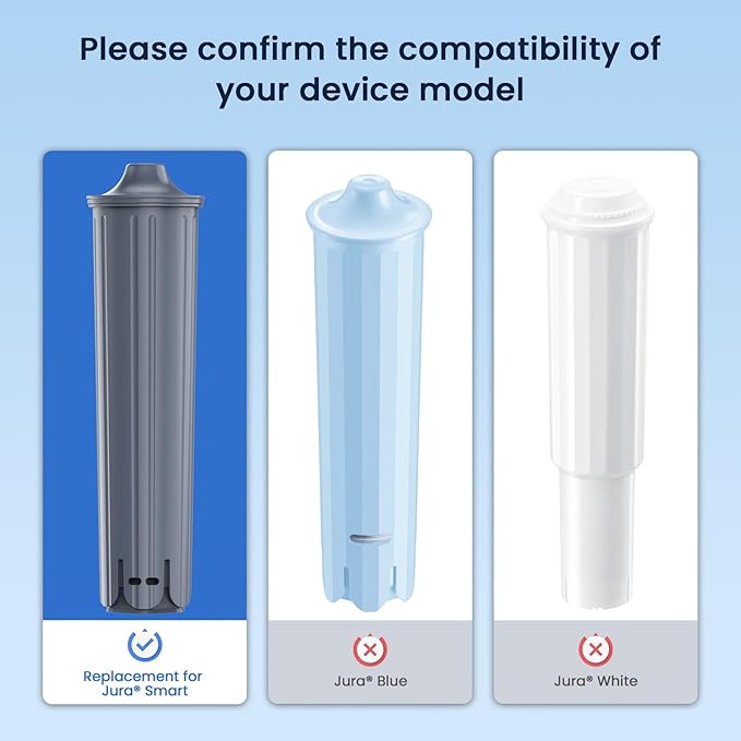 GLACIER FRESH Water Filter Compatible with Jura 71794 Claris Smart+ Filter Cartridge, Fits E6, E8, Z8, Z6, J6, ENA8 Coffee Machines, NSF/42 Certified, 3 Pack