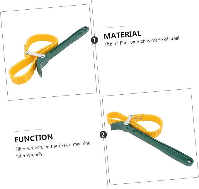 Steel Wrench Tool for Truck Farm Equipment Belt Type Filter Wrench Non-skid Design