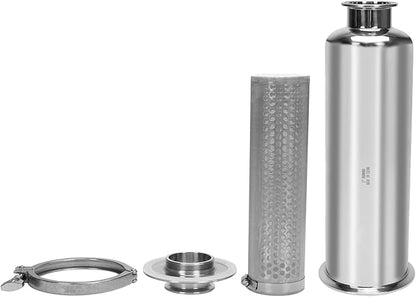 DERNORD 2 Inch Tri-Clamp Filter - SS304 Sanitary Fittings Inline Straight Strainer with 150 Mesh Stainless Steel Screen
