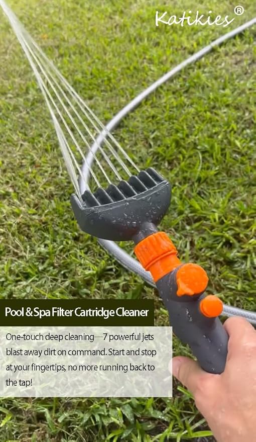 Pool Cartridge Filter Cleaner Tool, Filter Cleaning Wand for Spa & Hot Tub