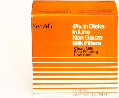 Kenag Milk Filter Disks 4-9/16" (100 disks) (5 Pack)