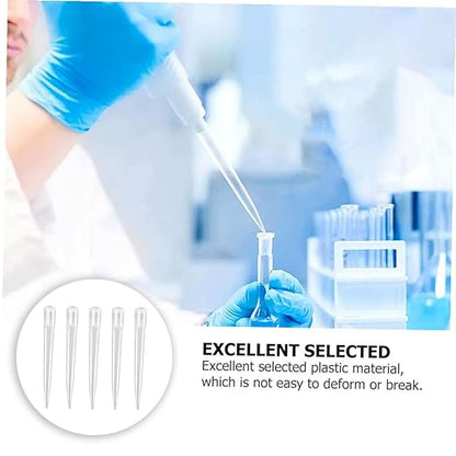 50pcs Transparent Disposable Pipette Tips for Laboratory Use Plastic Liquid Pipettor Nozzle Accessories with Narrow Point Design for Accurate Sample Transfer and Reduced Retention