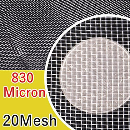 Fine Filter Mesh Nylon Fabric, Recycling Screens for Kitchen Filtration Food Wine 80-500 Mesh(20mesh 830micron,1x5 meter)