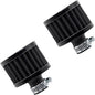 2Pcs 12mm Air Filter Mini Universal Vent Crankcase Cold Air Intake Breathe Filter for Car and Motorcycle (Black)