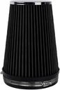 6" Inlet Cold Air Intake Filter Cone Replacement Performance Washable Clamp-On Dry Air Filters Black (8" Tall)