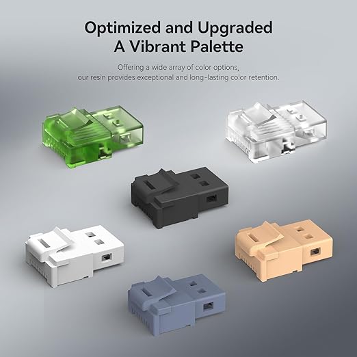 ANYCUBIC ABS-Like Resin Pro 2 Bundle, Upgraded 8K 3D Printer Resin with Enhanced Strength and Toughness, Wide Compatibility for All LCD Resin 3D Printers (4Packs*1kg Clear, 4kg in Total)