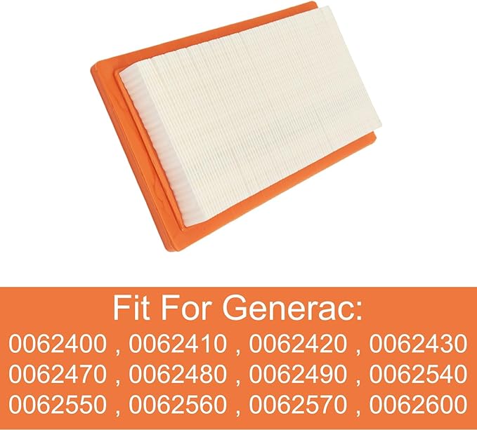 0J8478S Air Filter Replaces For Ge-nerac Generator 14kw - 20kw 2013 Evolution Series 760cc 990cc Engines (2 Pack)