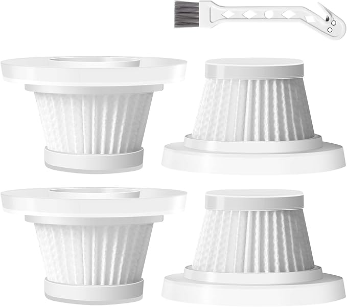 Replacement HEPA Filters Compatible with Horsepower Duck Vacuum Cleaner as Seen on TV, 4-Pack High-Efficiency Filtration, Washable Filters Compatible with Horsepower Duck Handheld Vac as Seen on TV