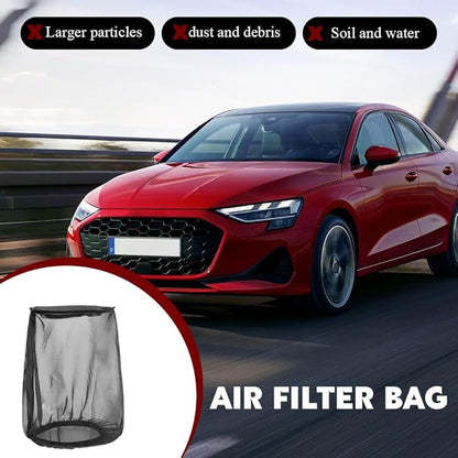 Air Filter Cover, Dustproof Air Intake Cover for Car, Waterproof Cold Air Intake Filter Protective Sock Covers Wrap, Car Air Filters Cleaner Accessories for High Flow Cone Air Filter (Large)