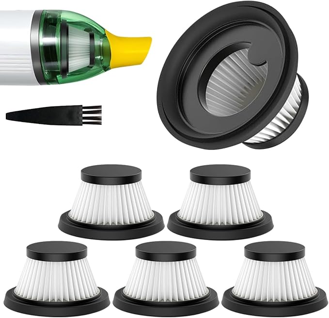 6 Pack HEPA Filter Replacement Compatible with Cordless Vacuum Cleaner as Seen on TV, Washable and Reusable Handheld Portable Vac Replacement Parts
