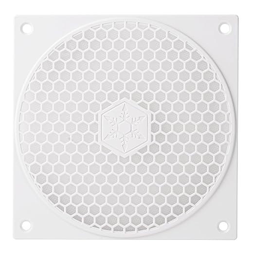Silverstone Technology FF121 White Colored 120mm Fan Filter with Honeycomb Grille, SST-FF121W