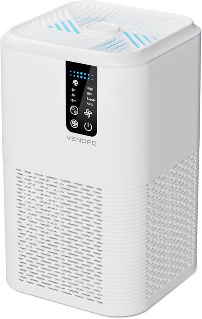 Air Purifiers for Home,H13 HEPA Large Room Up to 1750ft²,3-in-1 Filter with Sleep Mode,Air Purifier with Aromatherapy Diffuser for Office,Living Room,Bedroom,Remove Smoke Odor,Home Pets,White