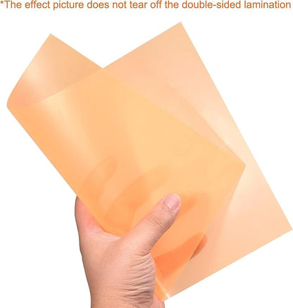 uxcell 4Pcs A4 Gel Light Lighting Filter Overlay Transparent Color Correction Plastic Vinyl PVC Sheets Photography Television Orange,0.3mm