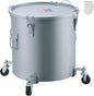 VEVOR 10 Gallon Fryer Grease Bucket, Oil Disposal Bucket Caddy on Wheels, Rust-proof Coated Carbon Steel Fryer Oil Transport Container with Filter Bag, Lid & Lock Clips for Cooking Oil Filtering