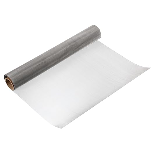 uxcell 60 Mesh 48" x 16" Woven Wire Mesh, 304 Stainless Steel Air Vent Filter Screen, Window Screen Mesh for DIY Projects Vents Cover Filtration Animals Fence