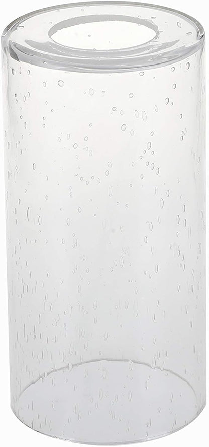 GoLucky Glass Cylinder Shade Accessory - Glass Lamp Fixture Shade Replacement - 4"D x 12"H