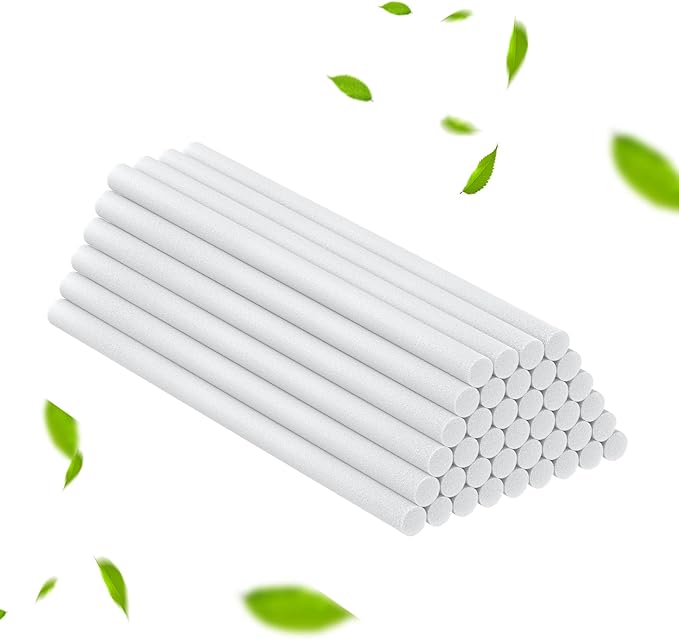 Pawfly 40 Pcs Humidifier Sticks, 5.35 Inch Mini Humidifier Filter Replacement Wicks, Small Portable USB Humidifier Filter Sticks, Air Diffuser Pure Wicks, Humidifier Filter Cotton Refill Sticks