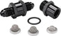 4AN Inline Fuel & Oil Feed Filter Set with 30 80 150 Micron Elements Aluminum Black