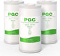 SimPure 5 Micron 10" x 4.5" Sediment and Carbon Whole House Water Filters, PGC Replacement Cartridge for GE FXHTC, GXWH40L, RFC-BB / 155141-43, WRC25HD, WDGD-5005, W10-PR, W15-PR, 3 Pack