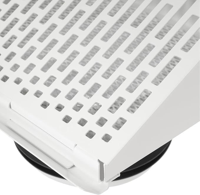 Vent Systems 4" Inch Exhaust Vent Cover with Rubber Gasket - White Galvanized Steel - Robust and Weatherproof Outdoor Air Exhaust Box - Duct or Surface Mounting - Rain and Snow Protection