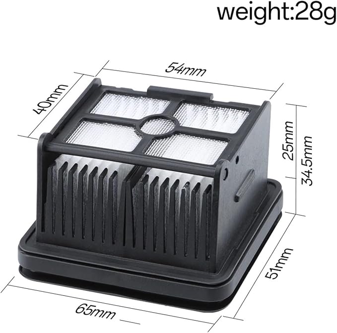 Vacuum Cleaner Filter，Compatible For Dreame，H12 Pro M12 Pro M13 H13 Pro T12 H20 H30 H12S H12 Floor Scrubber Accessories(4pcs)