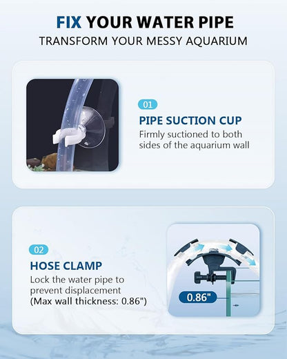BAOSHISHAN Aquarium Chiller 26gal 1/13 HP Fish Tank Chiller Water Chiller for Aquarium with Pipe Clamp Suction Cup Compressor Refrigeration Quiet Chiller for Axolotl Coral Jellyfish