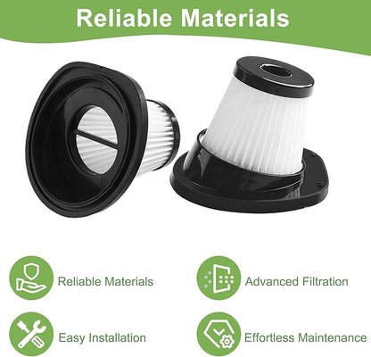 2Pack Vacuum Filter Replacement, Washable and Reusable Handheld Vacuum Filter, For Cordless Vacuum Cleaner for VL189 Upright (2 PACK)