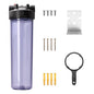 Airthereal Whole House Water Filter Housing, Sediment Filters for Well and City Water, 20"x4.5" Sediment Whole House Water Filter Cartridges with 3/4" NPT Port, Pre-Filtration System (Clear Housing)