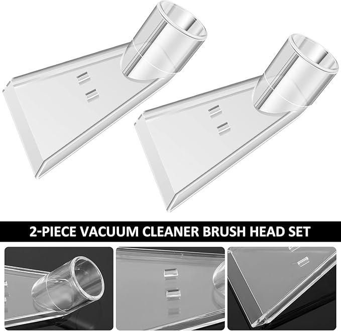 2Pcs Carpet Vac Extractor Attachment Tool, Portable Vacuum Cleaner Brush Head Extraction Nozzle, Shatter Proof Sofa Carpet Cleaning Nozzle, Transparent Vacuum Cleaner Parts for Cars Carpets Mobiles