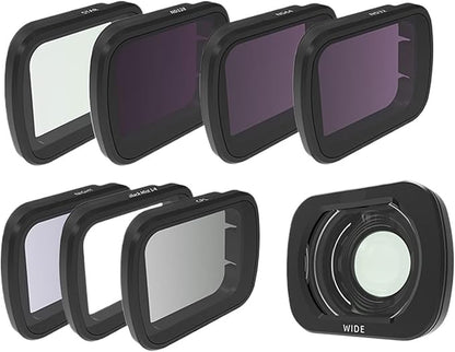 Compatible for DJI Flip - Lens Wide-Angle Filter Set (CPL, Night, ND32/64/128, 1/4 Black Mist, Waterproof)(E)