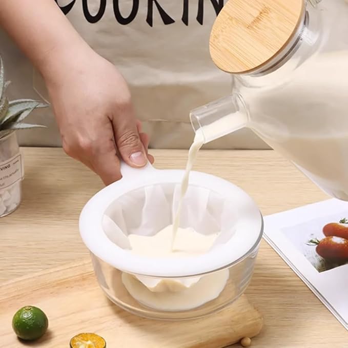 Kitchen Ultra-Fine Nylon Mesh Strainer I Filter Spoon Sieve For Soy Milk, Coffee, Milk, Yogurt, Juice, Enzymes, Honey, Wine, Rice Milk, Tofu brain