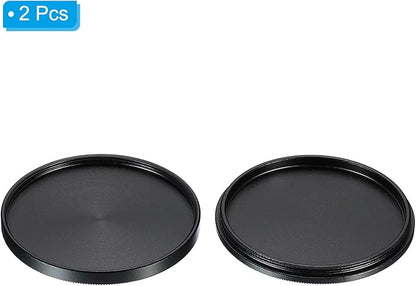 PATIKIL 46mm Lens Cap, 2 Pack Camera Lens Cap Cover Universal Front Metal Lens Filter Stacks Cap Protective Case for 46mm Camera Circular Polarizing Fader ND Filter, Black