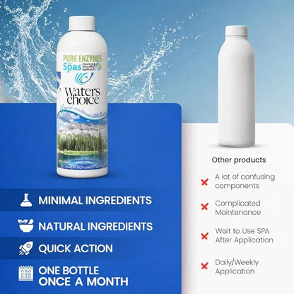 Waters Choice Complete Hot Tub Chemicals 3-Month Starter Kit-All-in-One Water Clarifier, Chemical-Free Spa Kit for Easy Water Care in Hot Tubs & Jacuzzis