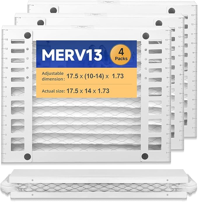 DR90 14 x 17.5 x1.75 Dehumidifier Filter MERV 13 Compatible with DR90 DR120#50070171-002 and Santa Fe Advance90 Advance100 Advance120 Advance2#4037722-01 4 Packs