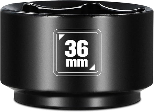 BLACKROBOT 36mm Low Profile Oil Filter Socket, 3/8" Drive 6-Point Oil Filter Cap Remover and Installer Tool, Chrome Vanadium Steel