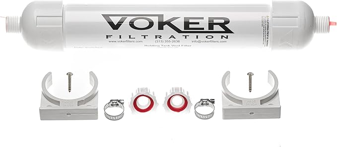 Voker Holding Tank Vent Filter New Installation Kit (5/8") - Made in The USA