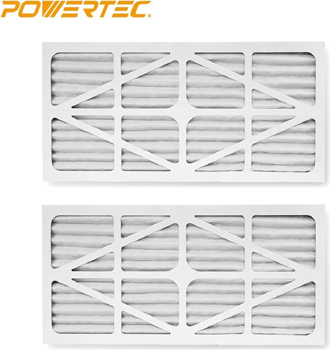POWERTEC Inner & Outer Filters, 3415AF1/3415AF5 Air Filter Replacement for WEN 3417/AF1270/3416, POWERTEC AF1045/AF1044, Fits 1044 1270 CFM Air Filtration System for Workshop (Color May Vary) (75073)