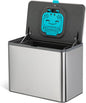Home Zone Living Kitchen Compost Bin with CleanAura, Stainless Steel, Small and Compact Design, Includes Placement Attachments, 5 Liter Capacity, Silver