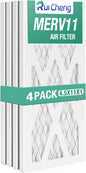4 Pack Updated 4.5x11x1Air Filter, pertain Merv 11 HVAC Pleated A/C Furnace Filters (Actual Size: 4.5x10.5x0.75)