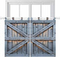Farmhouse Wood Grain Bedroom Curtains 63 Inch Length, Window Curtains Tab Top, Vintage Country Barn Gate Textured Light Filtering Window Treatments Drapes 42"x63" 2 Panel