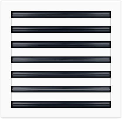 BUILDMART - 14x14 Modern AC Vent Cover - Decorative White Aluminum Air Vent - Standard Linear Slot Diffuser - Heating and Cooling Register Grille for Ceiling, Walls & Floors - Texas Buildmart